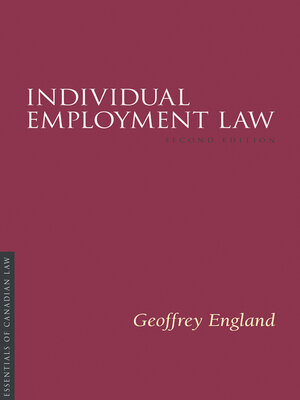 cover image of Individual Employment Law